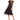 CeCe Ruffle Midi Dress with Smocking Rich Black LG CeCe