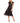 CeCe Ruffle Midi Dress with Smocking Rich Black LG CeCe