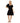 Mod-O-Doc Double Layer Gauze Short Sleeve V-Neck Tiered Woman's Dress Black XS