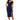 Xscape Knee Length Off-The-Shoulder Scuba Side Slit Dress,Midnight Navy Blue, 10 Xscape