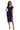 Xscape Knee Length Off-The-Shoulder Scuba Side Slit Dress,Midnight Navy Blue, 10 Xscape