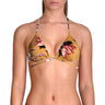 BCBG Womens Desert Flower Strappy Triangle Top Gold 2 BCBGMAXAZRIA