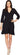 Mod-O-Doc Cotton Modal Spandex Surplice Front Dress Flounce Hem Black Size L