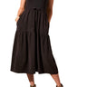 TRIBAL Maxi Tank Dress W/Tassels Sky BLACK SIZE  S Tribal
