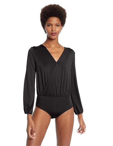 Lyssé Women's Bianca Blouse Top Bodysuit Shirt, Black, M