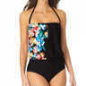 Anne Cole Tunnel Blouson Front Keyhole One-Piece Black 10 Anne Cole