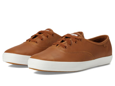Keds Women's Champion Slip on Leather Sneaker, Cognac, Size 8.5 M