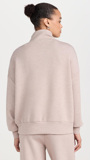 Varley Women's Hawley Half Zip Sweat, Taupe Marl, S