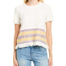 NWOT Madewell Womens Fringe Jacquard Sweater,Ivory Pearl Size M Madewell