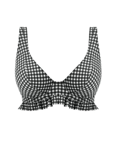Freya Swim Women's Check In Underwire Underwire Ruffle Bikini Top SIZE 34D Freya