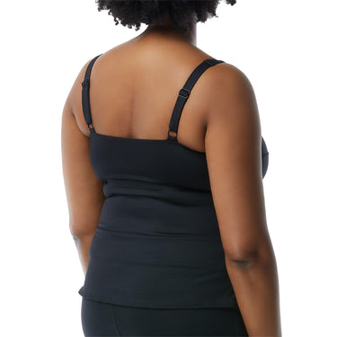 TYR Solid Twisted Bra Tankini Woman's Black Size 6
