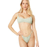 NWOT Charlie Holiday Gina Shirred Top Sage SM Charlie Holiday