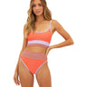 Beach Riot Women's Eva Bikini Top, Sundazed Color Block, Purple, S Beach Riot