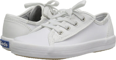 Keds girls Kickstart Sneaker, White Leather, Size 6 Big Kid US