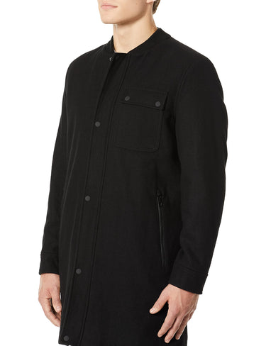 Andrew Marc Men's Mid Length Down Jacket, BLACK (ROWLAND), size S