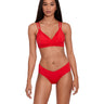 Lauren Ralph Lauren Beach Club Solid Mid-Rise V-Front Bottoms Red 6 Lauren Ralph Lauren