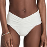 L*Space Eco Chic Econyl Bardot Bikini Bottom for Women, Cream, S L*Space
