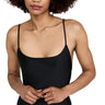 Madewell Women's Second Wave Spaghetti Strap One-Piece Swimsuit, True Black, L Madewell