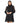 CeCe Long Sleeve Yoryu Ruffled Dress Rich Black SM CeCe