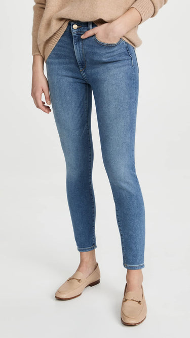 DL1961 Women's Farrow Instaculpt High Rise Cropped Skinny Jean, Blue Bell, 24
