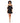 JOA Women's V Neck Cold Shoulder Button Up Fit and Flare Dress Dress, Black, S JOA