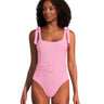 Beach Riot Womens Sydney Belted One-Piece Rem SC Prism Pink SM One Size Beach Riot