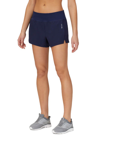 Fila Women's Stretch Woven Running Navy Short, Peacoat, Size M