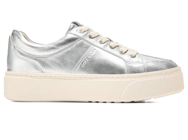 Cole Haan Womens Grandpro Maxx Platform Sneaker, Silver Metallic/Ivory, 9.5 C