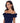 XSCAPE, Women's, Long Crepe Over-the-Shoulder Ruffle Gown, Navy, 12 Xscape