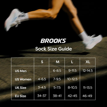 Brooks Ghost Lite Crew Socks, Running Socks with Arch Support, 2-Pack M