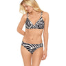 Lauren Ralph Lauren Zebra Shirred Side Tab Hipster Bottoms Brown 14 Lauren Ralph Lauren