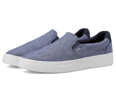 Keds Women's Pursuit Slip ON Sneaker, Navy Flecked Chambray, Size 6.5