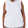 Columbia Women's PFG Tamiami Sleeveless Summer Shirt, White, 3X Columbia