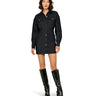 line and dot Mora Button-Down Dress Charcoal XS line and dot