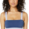 BCBG Womens Block Party Color Block Bralette Top Navy MD BCBG