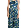 JOA Women's Sleeveless Cowl Neck Wide Leg Casual Jumpsuit, Navy Tropical, L J.O.A.