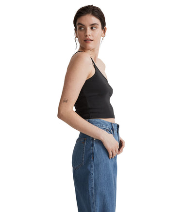 Madewell Cool-Pack Cattails One Shoulder Tank True Black SM (Women's 2-4)