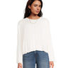Madewell Womens, Peach Long Sleeve Bubble Shirt, Winter White, 2 Madewell