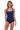 Gottex Sea Shells  Woman Square Neck One Piece Navy size 6 Gottex