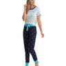 Little Blue House by Hatley Nautical Whales Woman Sleep Leggings Blue LG Hatley