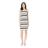 Tribal Peek A Boo Dress Black/white Size M Tribal