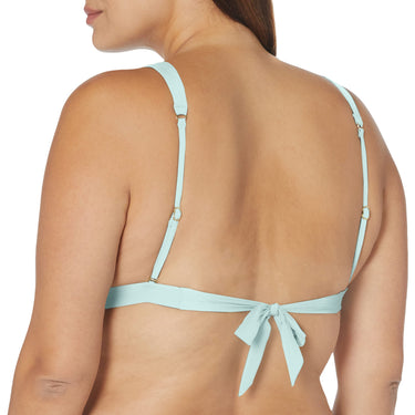 BCBG Womens Core Solids Ring Shirr Convertible Bra Top Aqua 10 BCBGMAXAZRIA