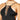 Hobie Women’s Junior High Neck Strappy Front Swimsuit Swimwear, Black, Small Hobie