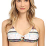 Mara Hoffman Women's Lattice Bralette Bikini Top Swimsuit, Pinwheel Stone, M Mara Hoffman