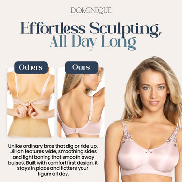 Dominique Women’s Jillian Bra– Seamless Full Figure Wireless Bra -PinkSIZE 44F