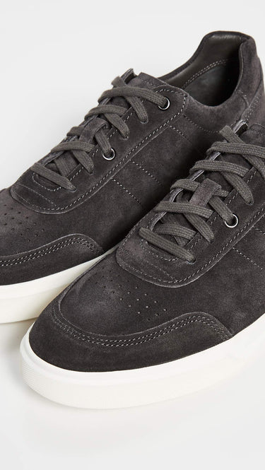 Mens Vince Barnett Lace up Low top Smoke Leather Sneaker Size 8