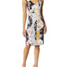 Sam Edelman Women's Sleeveless Floral Stripe Scuba Dress, Ivory Multi, 4 Sam Edelman