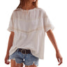Free People Womens Dorothy Tee Ivory LG Free People
