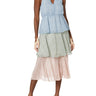 Sam Edelman Women's Multi Colored Sleeveless Tired Maxi Dress -Pastel Multi, 8 Sam Edelman