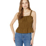 Madewell Poplin Sophia Peplum Tank Golden Spinach 2XS Madewell